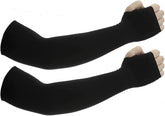 UV Protection Arm Sleeves with Thumb Hole, Pack of 2 for Men & Women, Sun Protection Sleeves for Running, Hand Cover for Bike Riding Nylon