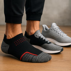 ZIBELL Pack of 5 Ankle Sports Socks for Men & Women, Athletic Running Socks, Suitable Made With Durable, Breathable Cotton