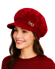 Zibell Women’s Winter Knit Beret Hat – Warm & Stylish Beanie for Cold Weather
