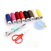 Sewing Kit with 10 Thread Spools, Scissors, Measuring Tape, Needle Set, Multi-Colour
