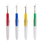 Seam Ripper 4pcs Stitch Eraser Thread Cutter Small Clothes Tag Remover Seam Rippers for Sewing Crafting Thread Removing (4 Colors)