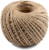 Natural Jute Twine String Roll - 25 Meters, 2 Ply - Collection for Christmas Decor Artworks and Crafts, Gift Wrapping, Picture Display and Gardening(Natural Color)