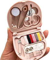 Mini Travel Sew Kit Beginner Mini Sewing Box Pocket Folding Sewing Kit, with Sewing Needle, Thread, Cutton, Pin, Scissors, Clip, Needle Threader - 1 Pc