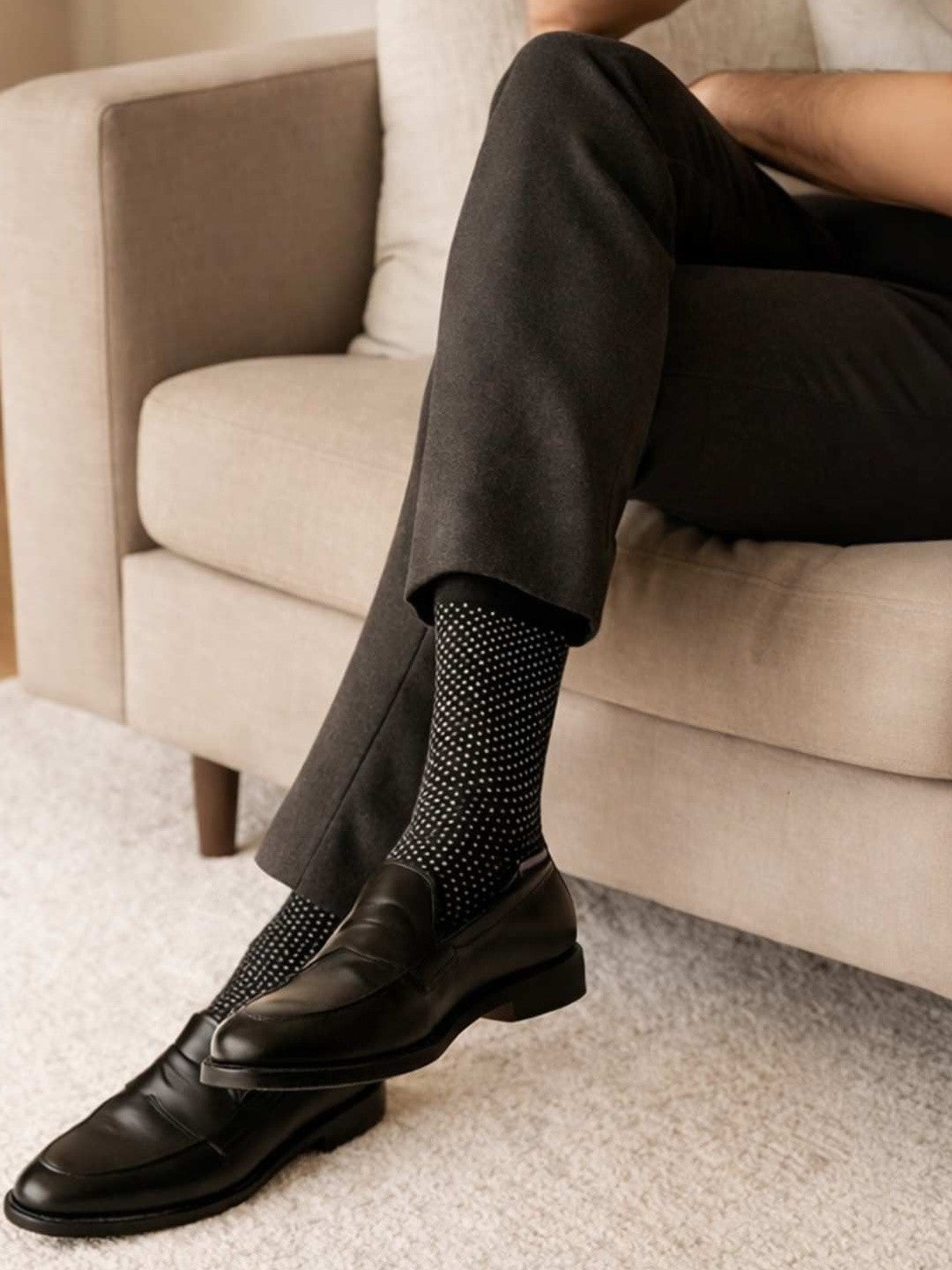 Stylish Polka Dot Crew Socks (5-Pack) - ZIBELL