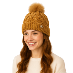 ZIBELL Winter Woolen Beanie Cap for Women P1