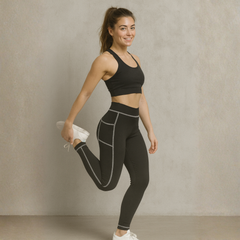 ZIBELL Women’s High-Waist Gym Leggings – Athletic Workout Tights for Fitness & Training