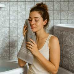 ZIBELL Premium Hand Towels Set of 6 Large - Luxurious Design with Exceptional Durability - Absorbent Shower Towels for Home & Spa - 16 x 24 Inch Size