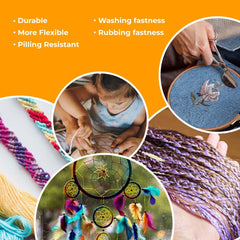 Embroidery Floss Rainbow Color 100 Skeins Per Pack Cross Stitch Thread Friendship Bracelets String Embroidery Thread Cotton Floss Bracelet Yarn Crafts Floss by ZIBELL (Rainbow)