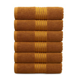 ZIBELL Premium Hand Towels Set of 6 Large - Luxurious Design with Exceptional Durability - Absorbent Shower Towels for Home & Spa - 16 x 24 Inch Size