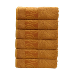 ZIBELL Premium Hand Towels Set of 6 Large - Luxurious Design with Exceptional Durability - Absorbent Shower Towels for Home & Spa - 14 x 21 Inch Size