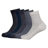 ZIBELL Ankle Length Socks for Men Combo Pack of 5 - Combed Cotton Breathable Material, Premium Ankle Socks for Men Cotton, Comfortable Socks for Casual and Formal Attire