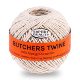 Butchers Twine 12 Ply Cotton Kitchen Twine for Roasting, Bakers, Cooking - Food Safe String|Meat, Sausage, Poultry Trussing - 2MM Thread - 80m