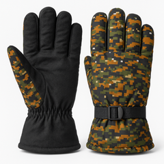 Zibell Cold-Weather Motorcycle Gloves – Faux Fur Interior for Cozy Comfort