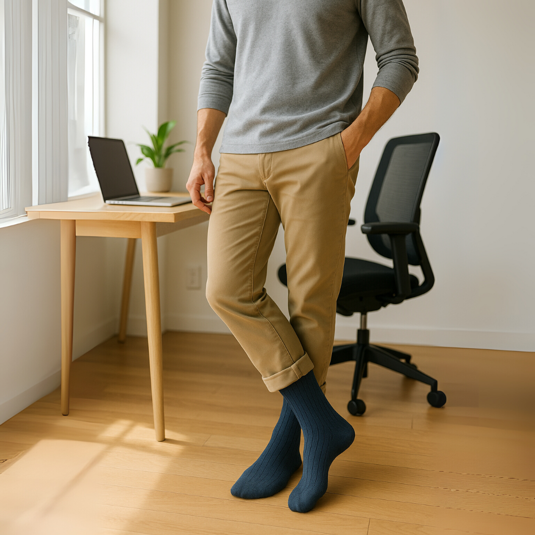 Sukoon Socks For Men - Soft, Breathable, Non-Binding, Moisture Control, Boosts Circulation, Ideal For Neuropathy