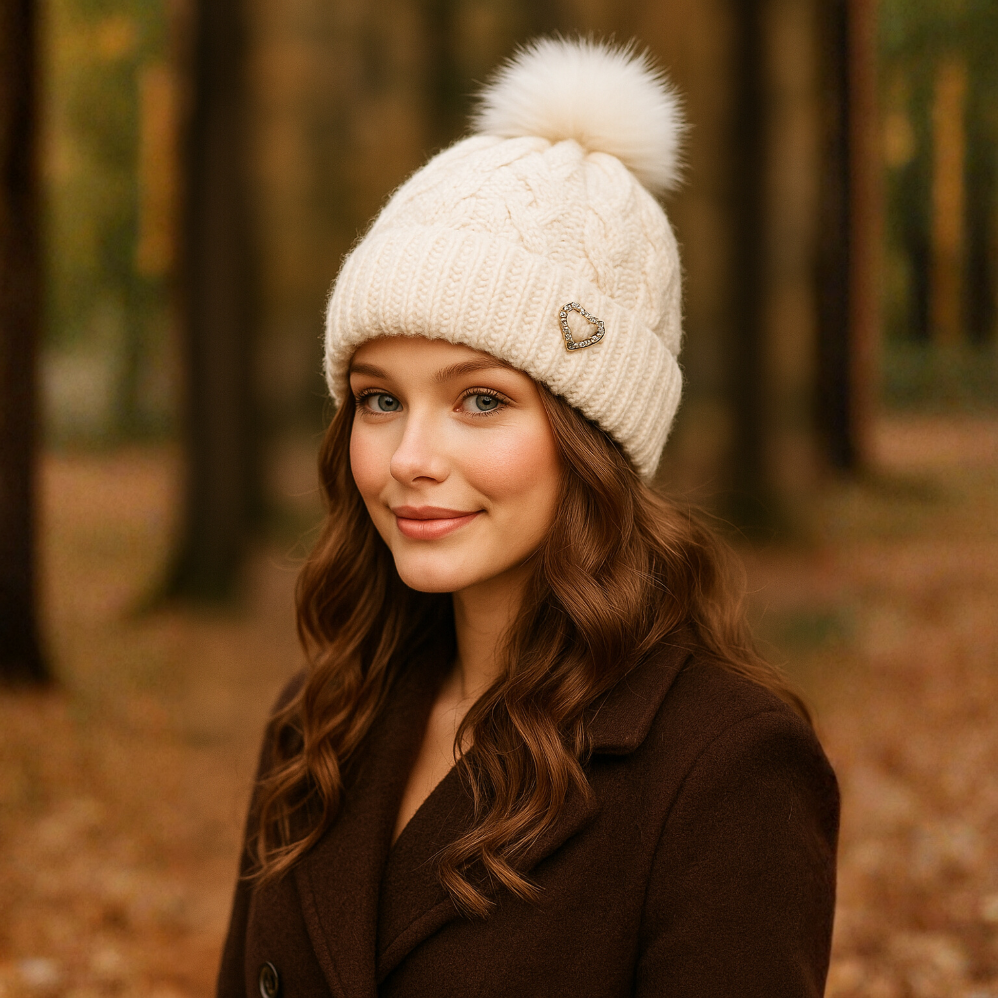 ZIBELL Winter Woolen Beanie Cap for Women P1