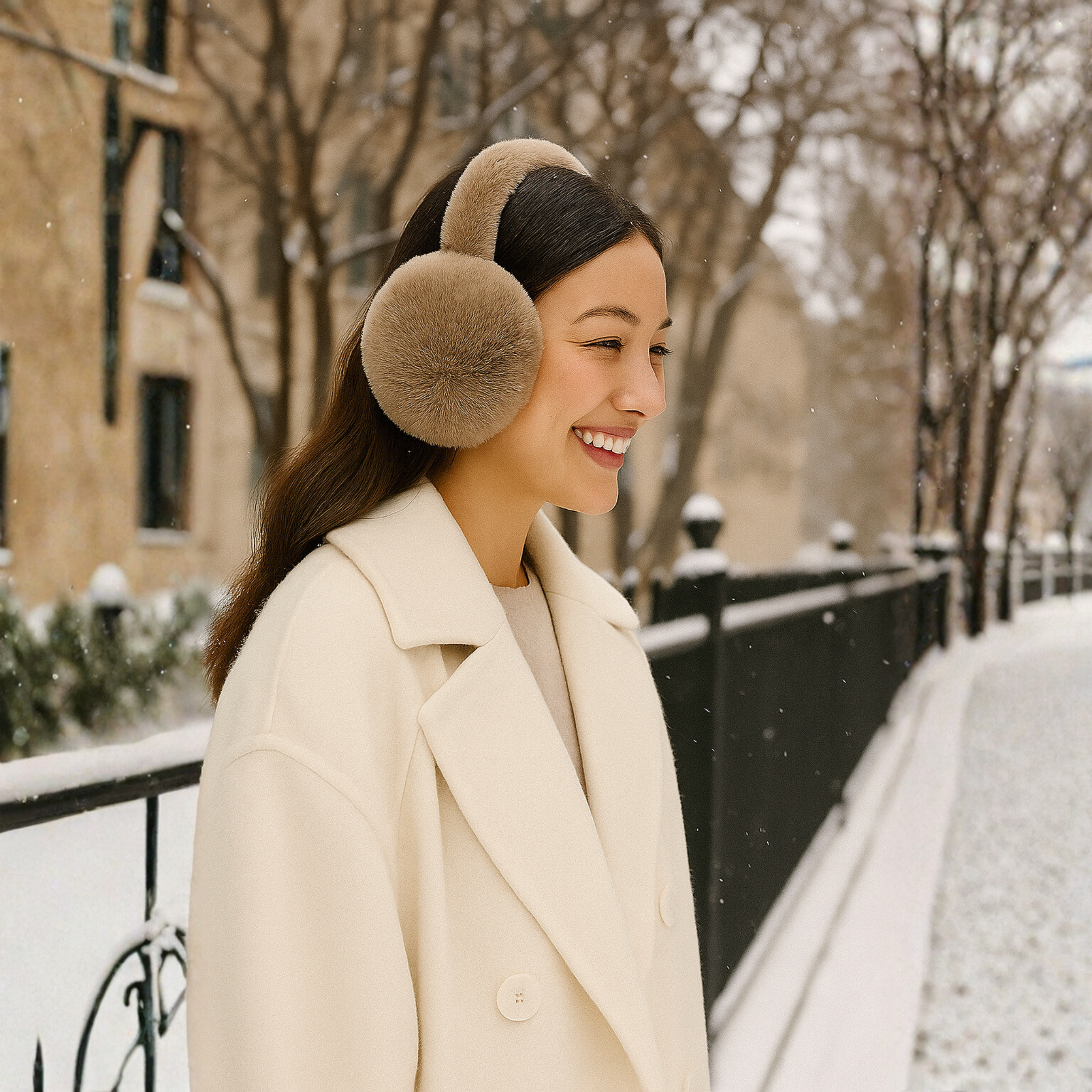 Zibell Plush Winter Earmuffs – Elegant Soft Ear Warmers for Effortless Cold-Weather Style