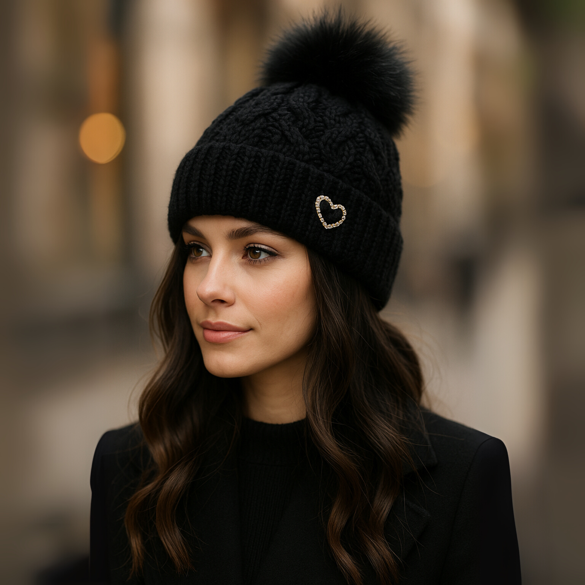 ZIBELL Winter Woolen Beanie Cap for Women P1