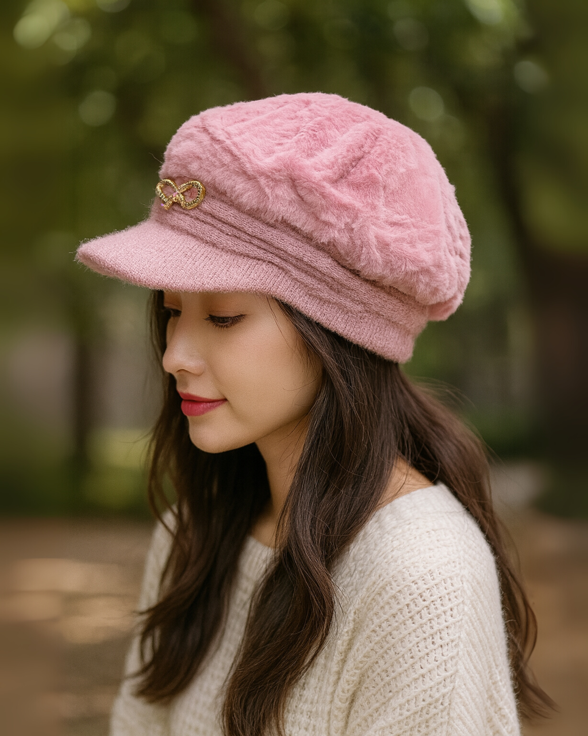 Zibell Women’s Winter Knit Beret Hat – Warm & Stylish Beanie for Cold Weather