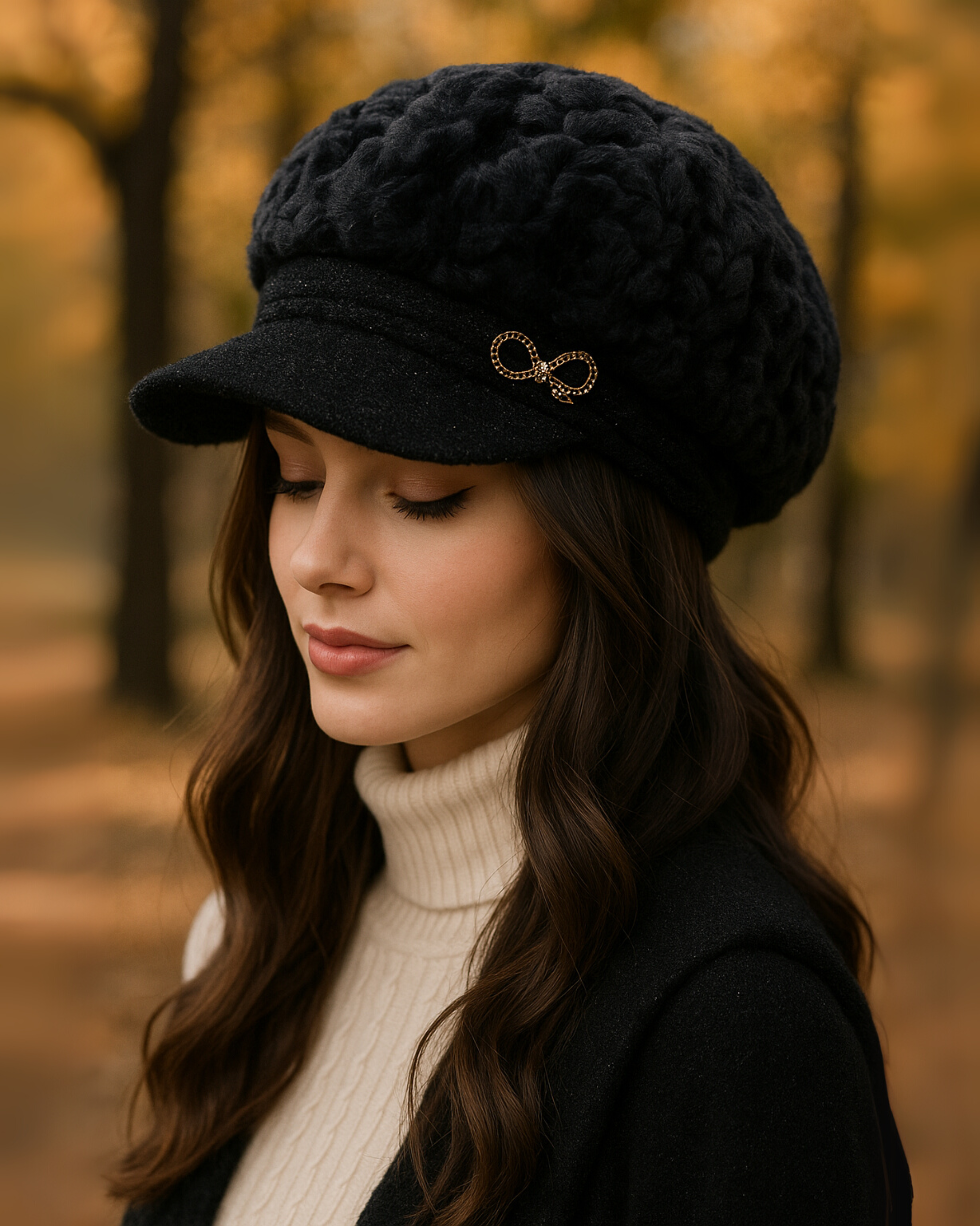 Zibell Women’s Winter Knit Beret Hat – Warm & Stylish Beanie for Cold Weather