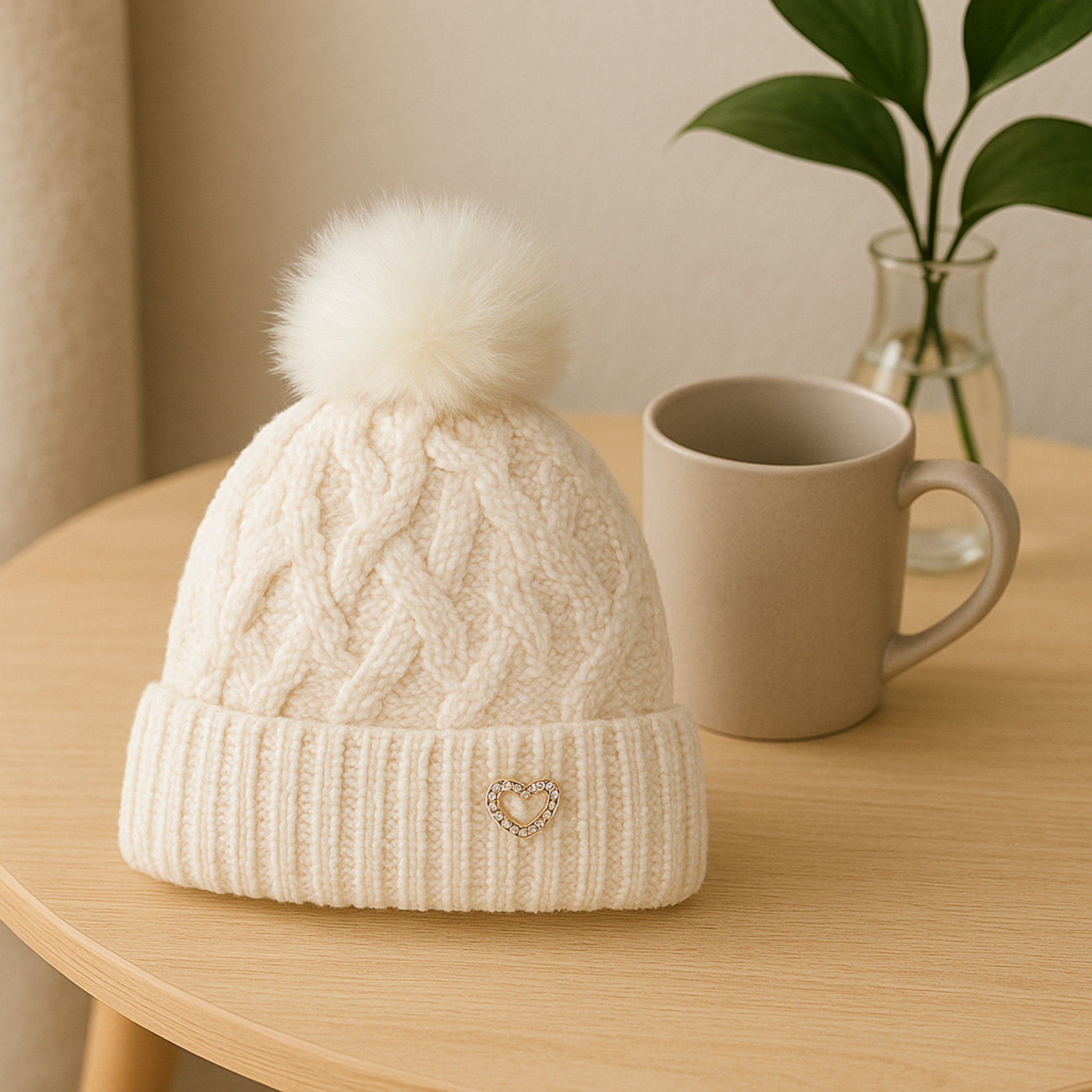 ZIBELL Winter Woolen Beanie Cap for Women P1