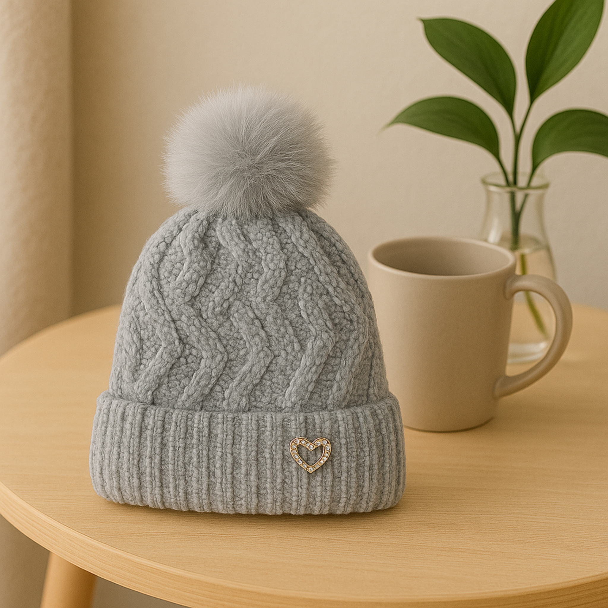 ZIBELL Winter Woolen Beanie Cap for Women P1