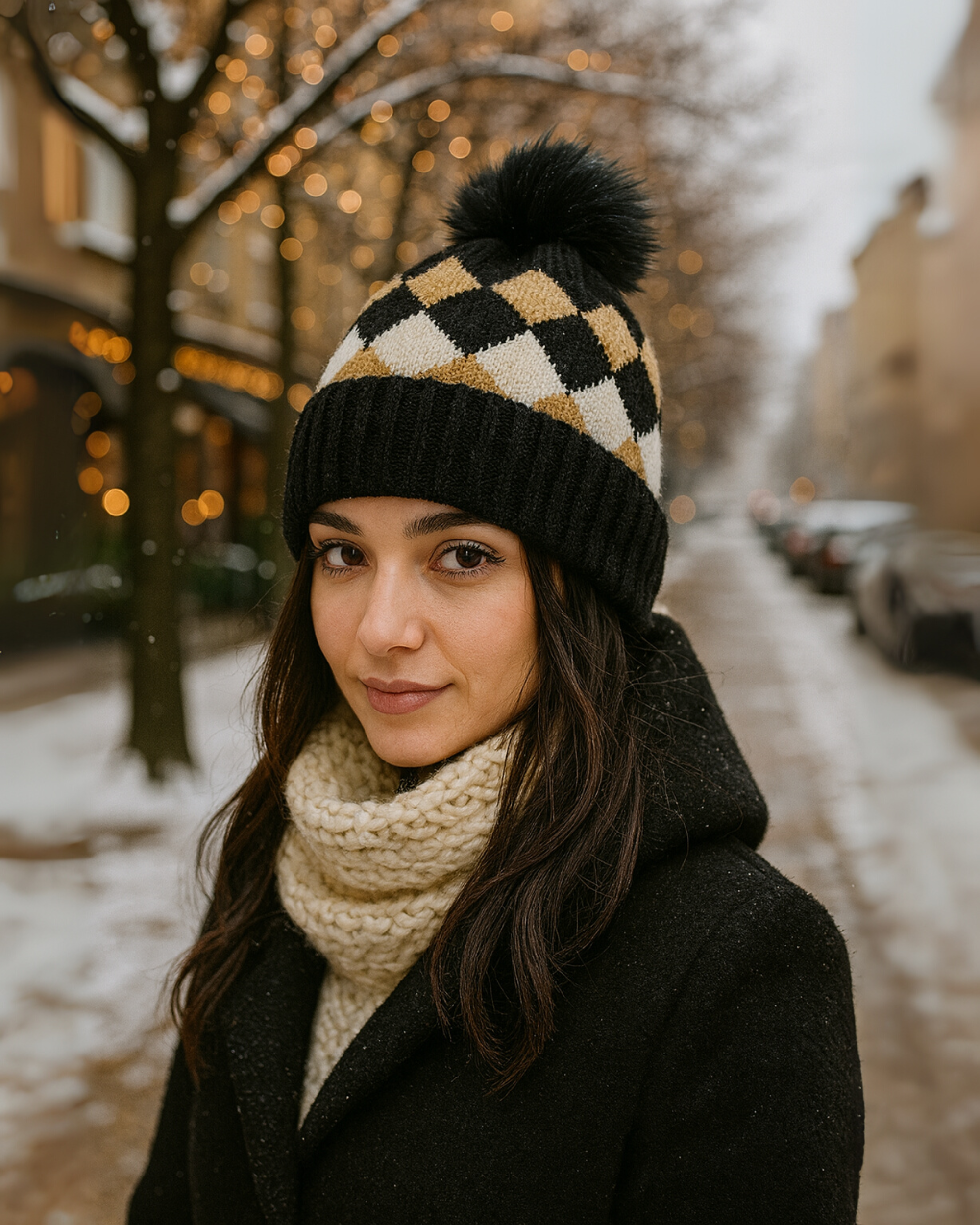 ZIBELL Winter Woolen Beanie Cap for Women P2