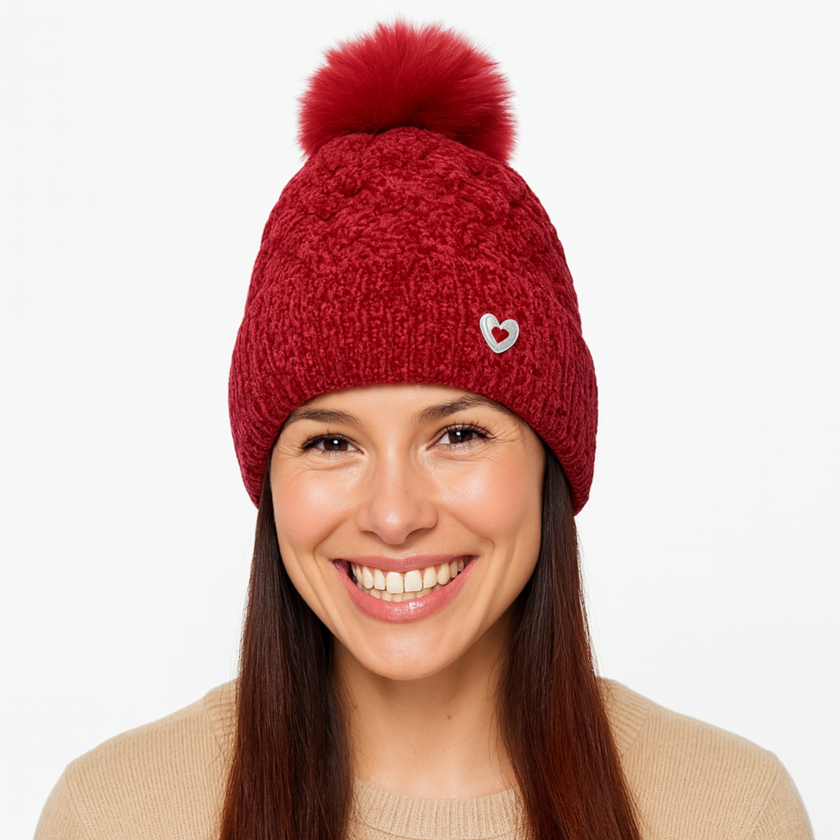 ZIBELL Winter Woolen Beanie Cap for Women P1