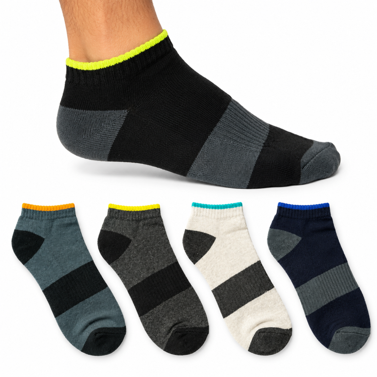 Performance Grip Ankle Socks – Breathable Cushioned Athletic Socks