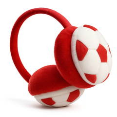 ZIBELL Winter Ear Warmers for Boys & Girls – Plush Faux Fur Football Pattern Earmuffs, Windproof & Comfortable Fit