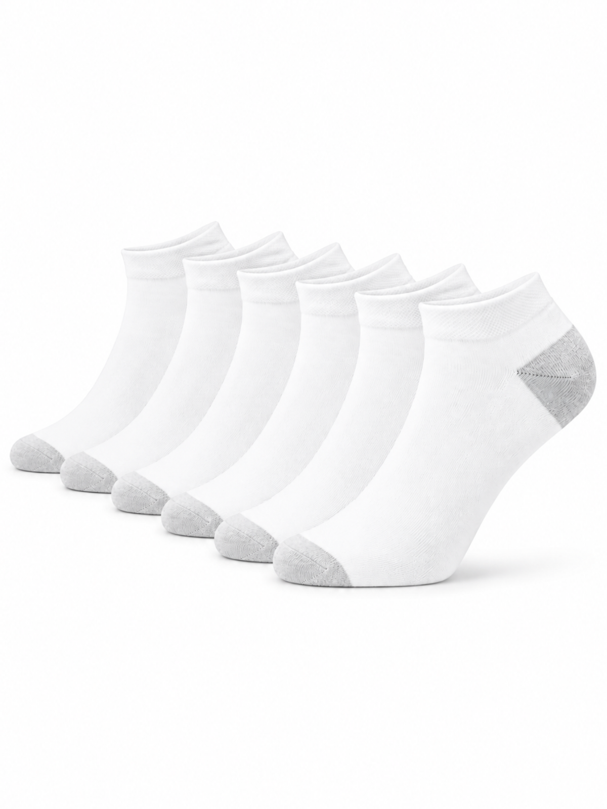 Men's White Cotton Ankle Socks Pack of 6 | Soft, Durable & Comfortable