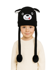 Zibell Kids Winter Animal Ear Knit Hat – Warm Cartoon Pom Pom Beanie for Boys & Girls