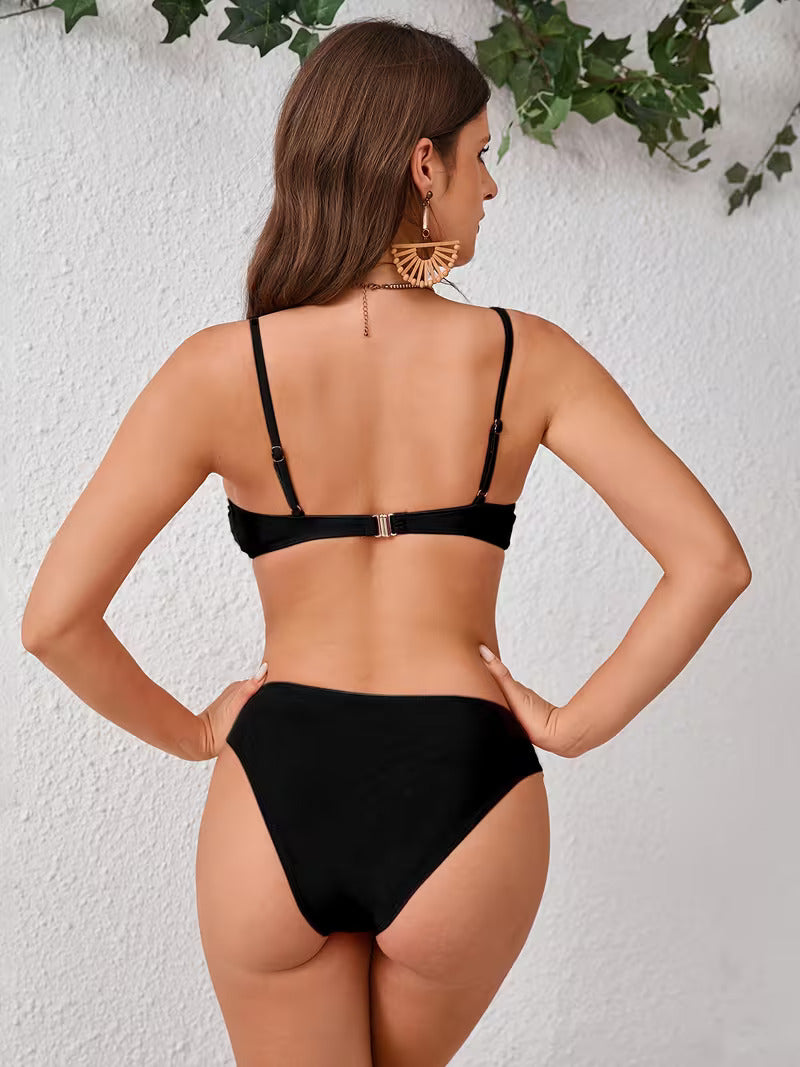 Stylish Black Cut-Out Monokini Swimsuit for Women