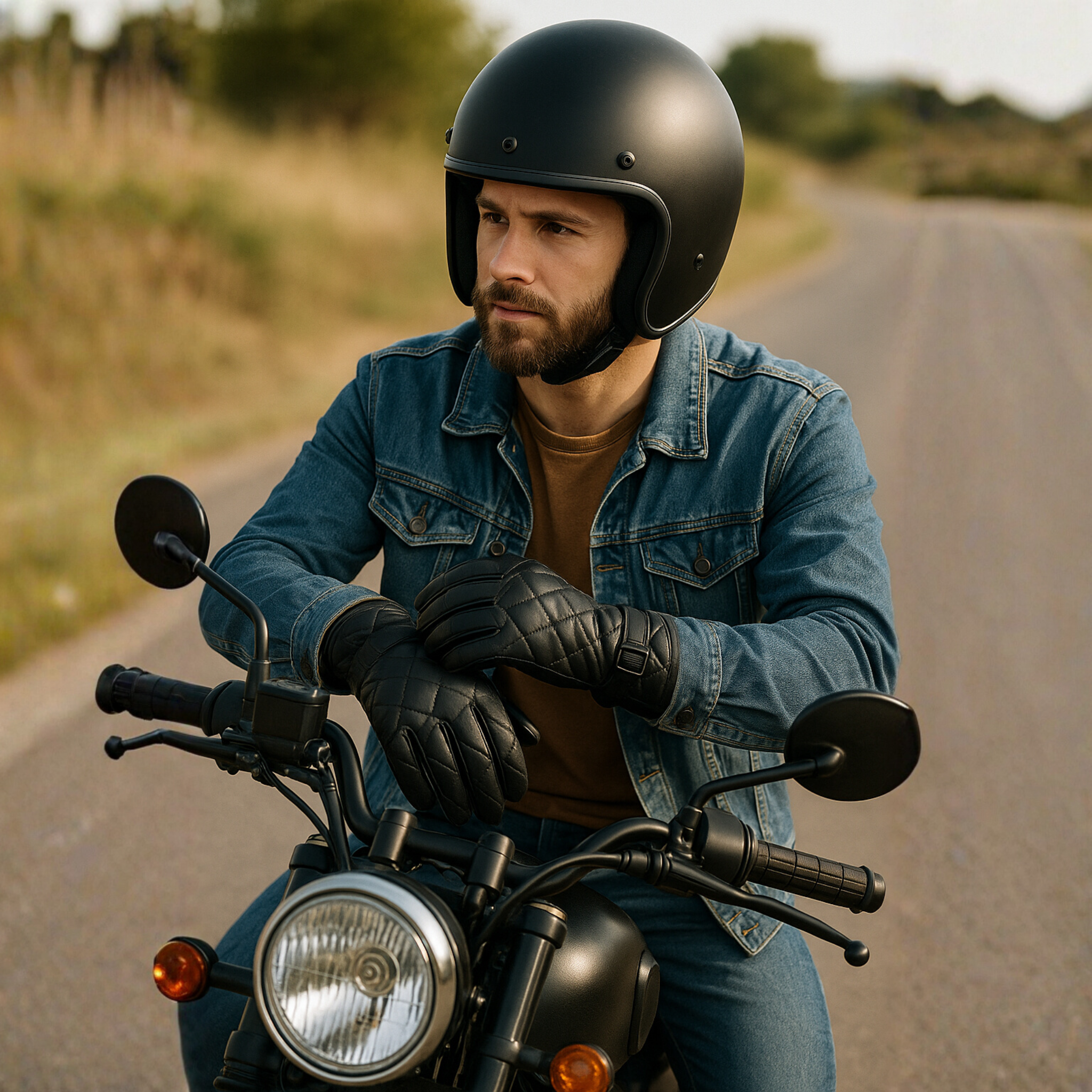 Zibell Men’s Biker Gloves – Warm, Windproof & Anti-Slip Winter Riding Gloves