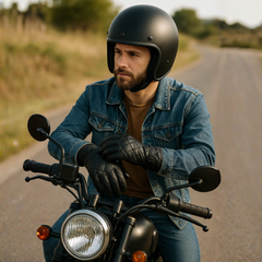 Zibell Men’s Biker Gloves – Warm, Windproof & Anti-Slip Winter Riding Gloves