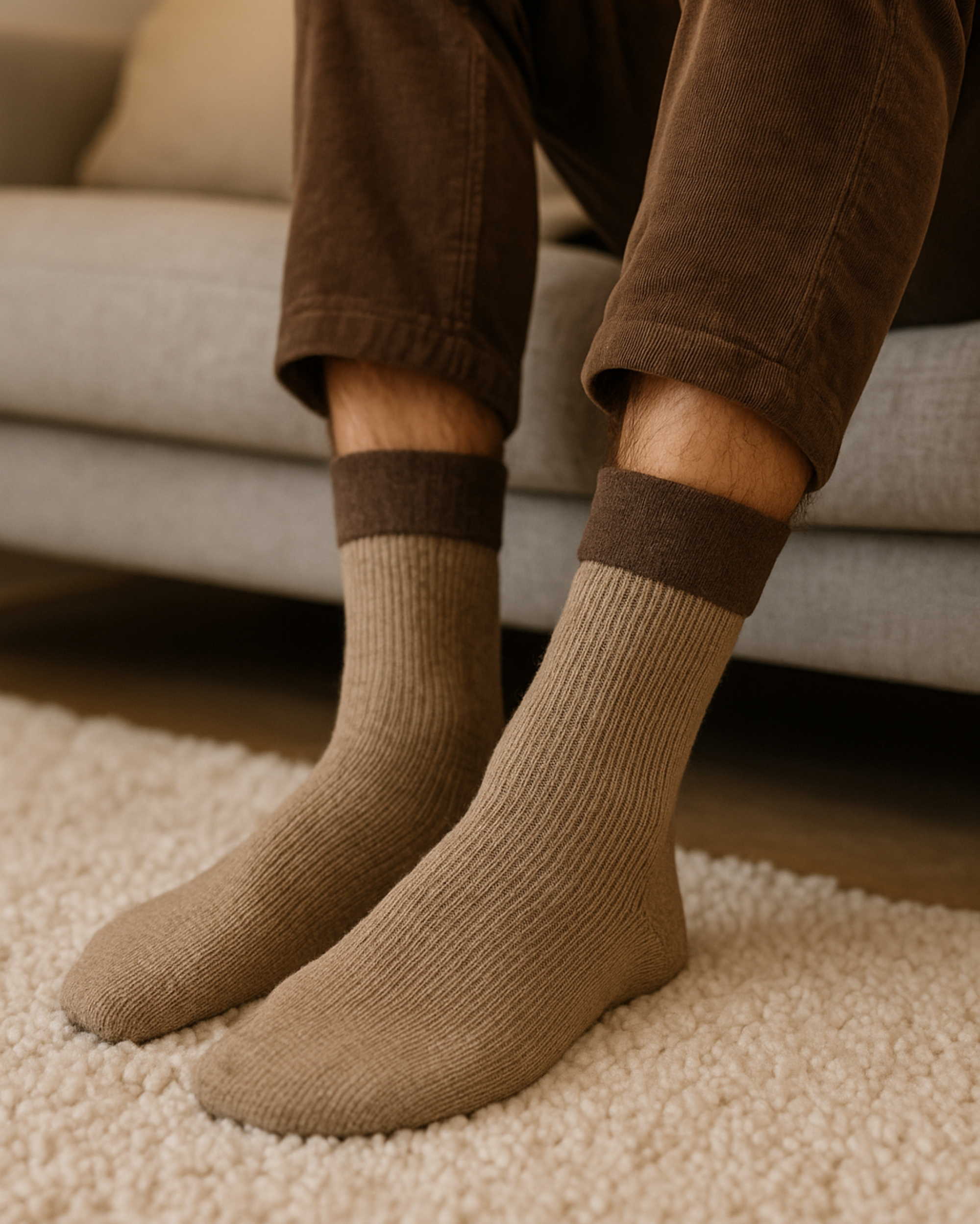 Zibell 6-Pack Cashmere Snow Socks for Men & Women | Cozy Thermal Winter Wear