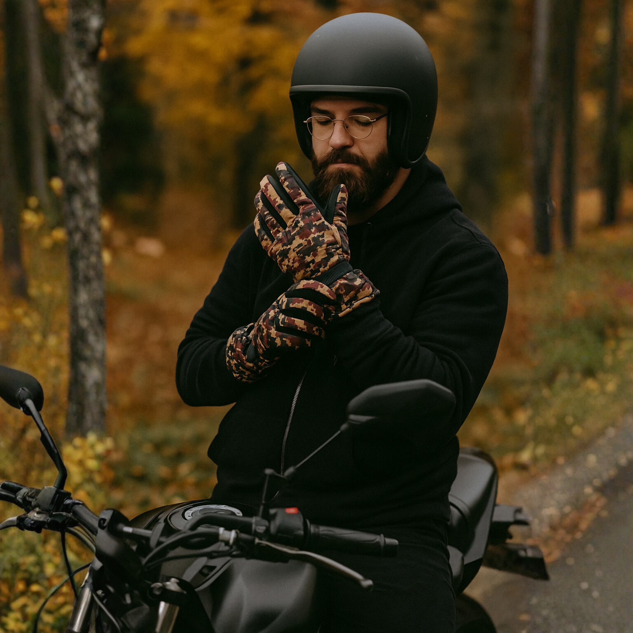 Zibell Cold-Weather Motorcycle Gloves – Faux Fur Interior for Cozy Comfort