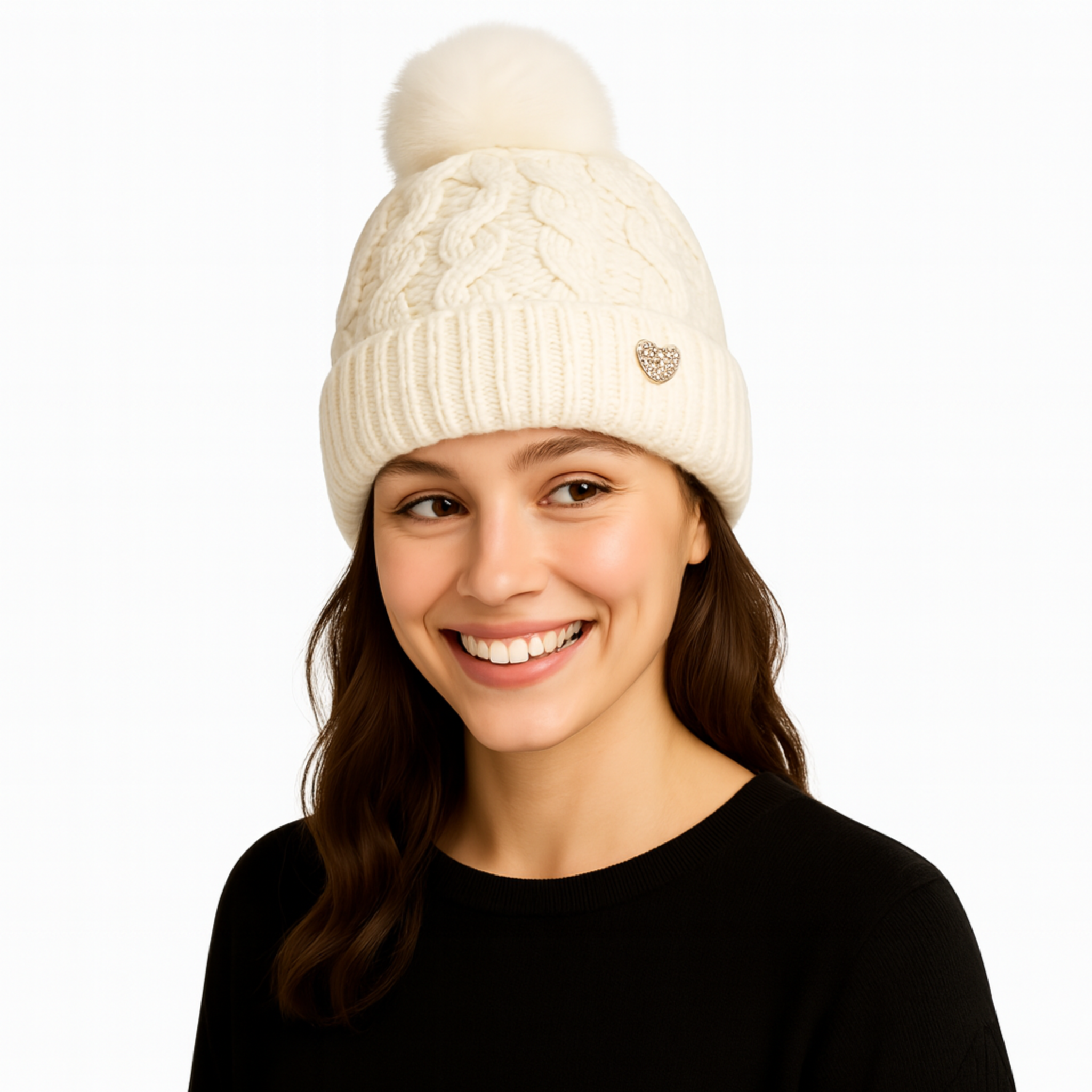 ZIBELL Winter Woolen Beanie Cap for Women P1