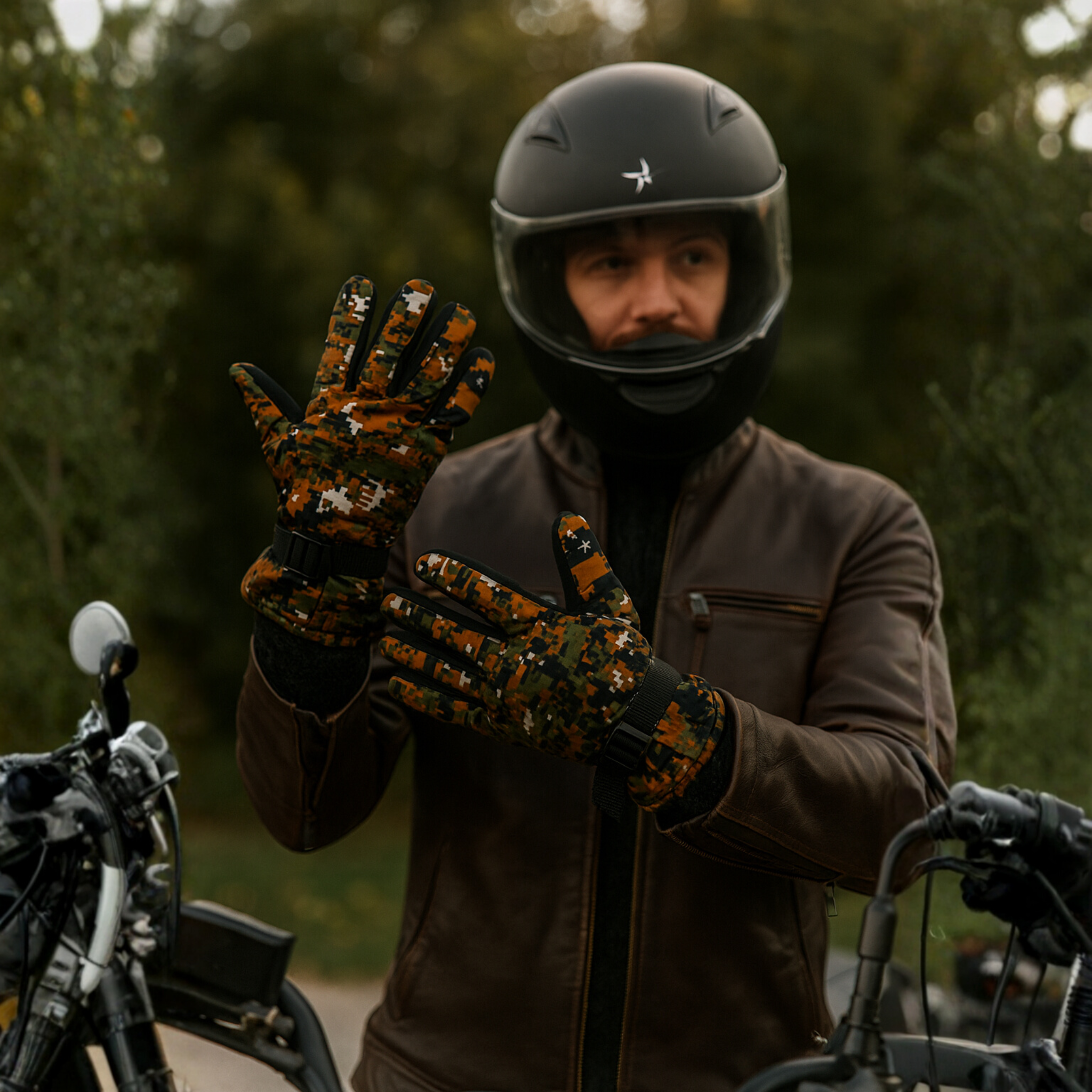 Zibell Cold-Weather Motorcycle Gloves – Faux Fur Interior for Cozy Comfort