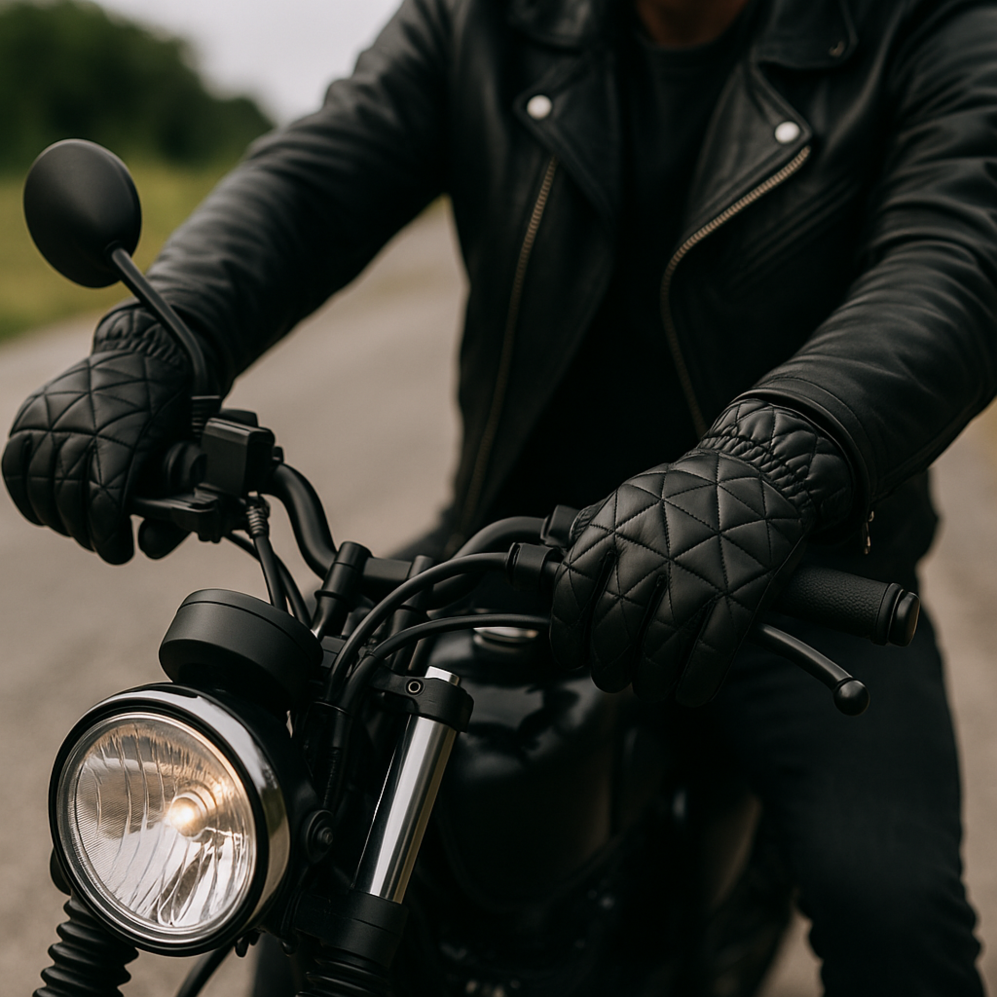 Zibell Men’s Biker Gloves – Warm, Windproof & Anti-Slip Winter Riding Gloves