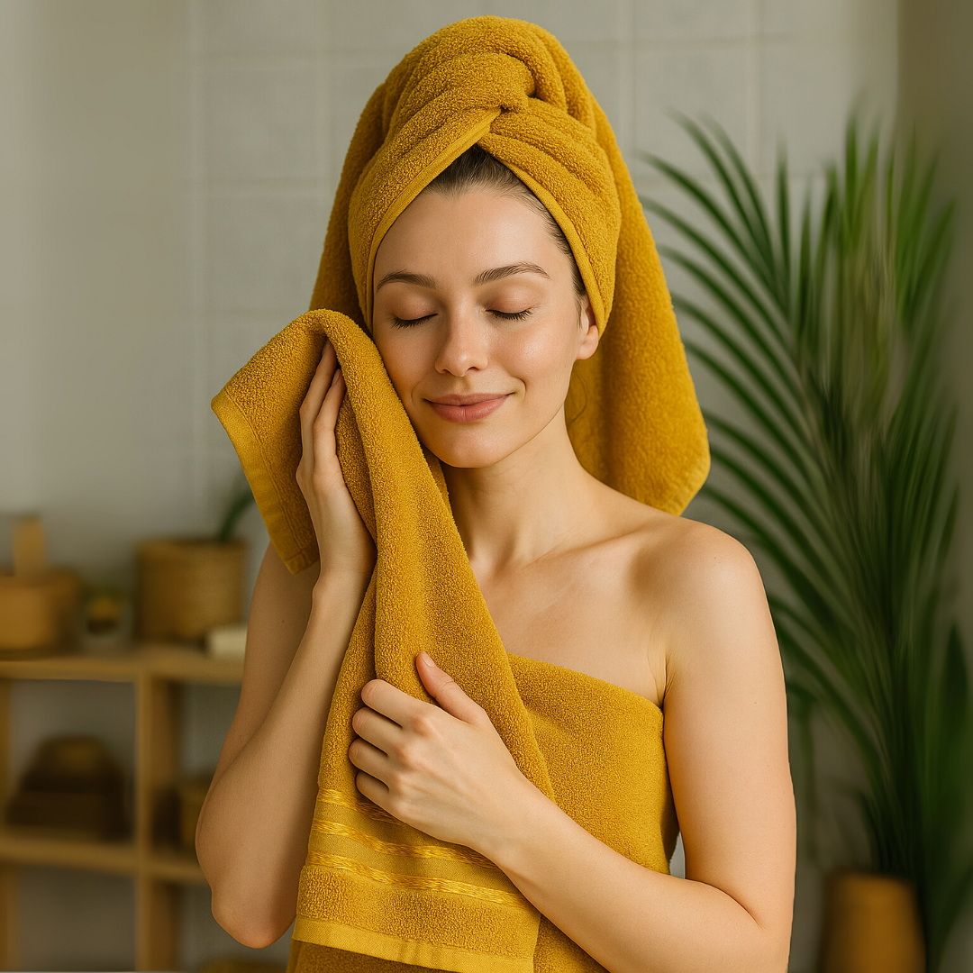 ZIBELL Premium Bath Towels - Luxurious Bath Towel Set with Exceptional Durability - Absorbent Shower Towels for Home & Spa - 30 x 60 Inch Size