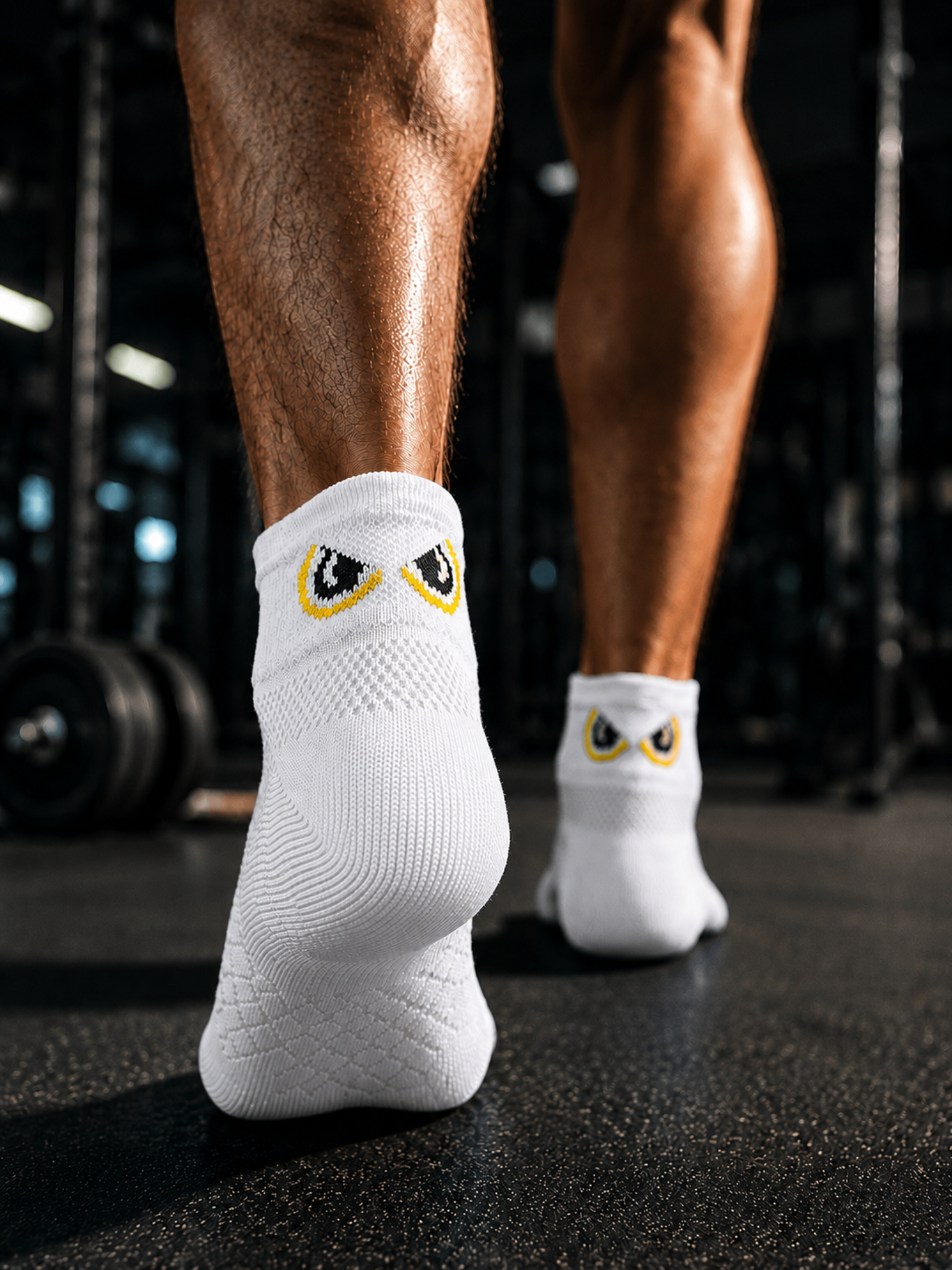 ZIBELL Hawk Eye Performance Ankle Socks for Men & Women – Pack of 4 | Breathable Athletic Sports Socks | Cushioned Cotton Blend | Anti-Slip Gym & Running Socks