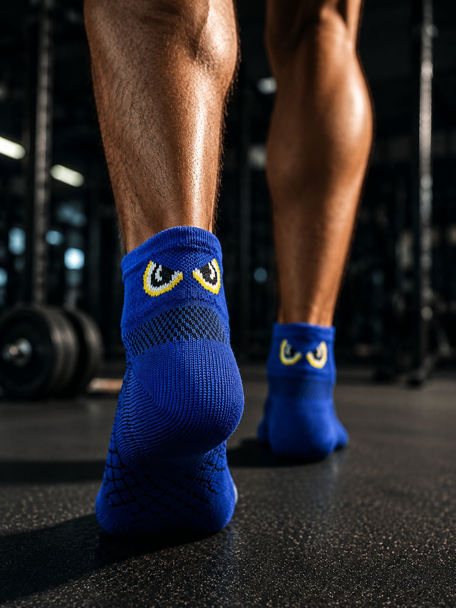 ZIBELL Hawk Eye Performance Ankle Socks for Men & Women – Pack of 4 | Breathable Athletic Sports Socks | Cushioned Cotton Blend | Anti-Slip Gym & Running Socks