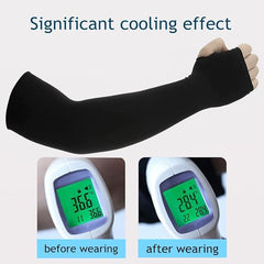 ZIBELL UV Protection Arm Sleeves with Thumb Hole, Skin color, Pack of 4 for Men & Women, Sun Protection Sleeves for Running, Hand Cover for Bike Riding Nylon