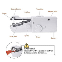 Handheld Sewing Machine, Quick Sew Mini Portable Electric Sewing Machine For Beginners Adults, Easy To Use Suitable for Sewing Clothes, Family Travel, DIY