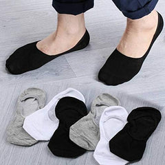 ZIBELL Unisex No-Show Loafer Socks, Cotton Blend, Pack of 5 Pairs, Multicoloured