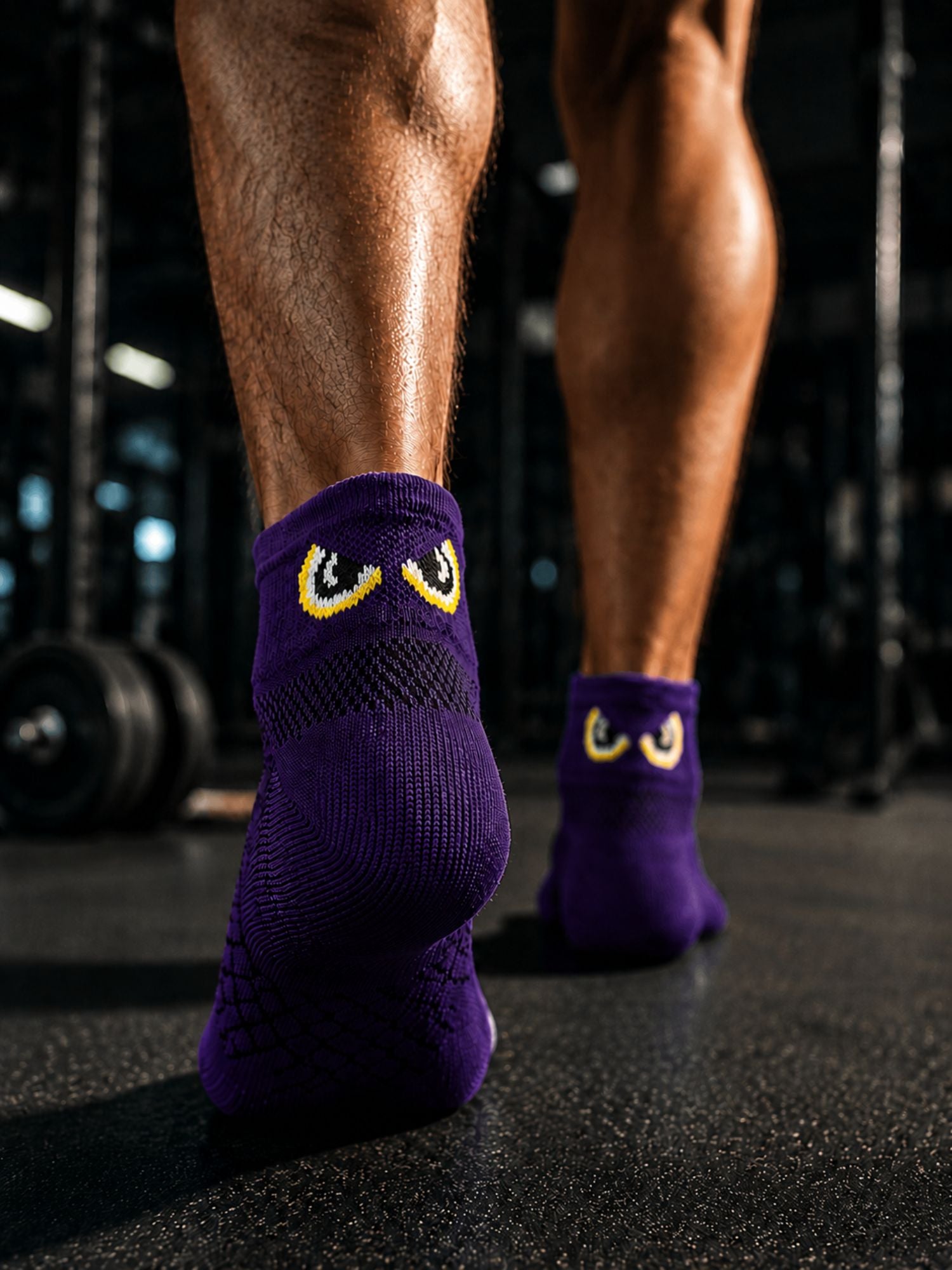 ZIBELL Hawk Eye Performance Ankle Socks for Men & Women – Pack of 4 | Breathable Athletic Sports Socks | Cushioned Cotton Blend | Anti-Slip Gym & Running Socks