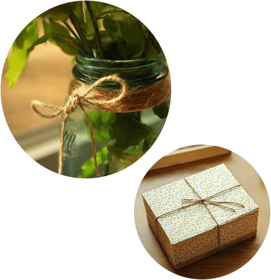 Natural Jute Twine String Roll - 25 Meters, 2 Ply - Collection for Christmas Decor Artworks and Crafts, Gift Wrapping, Picture Display and Gardening（Natural Color）