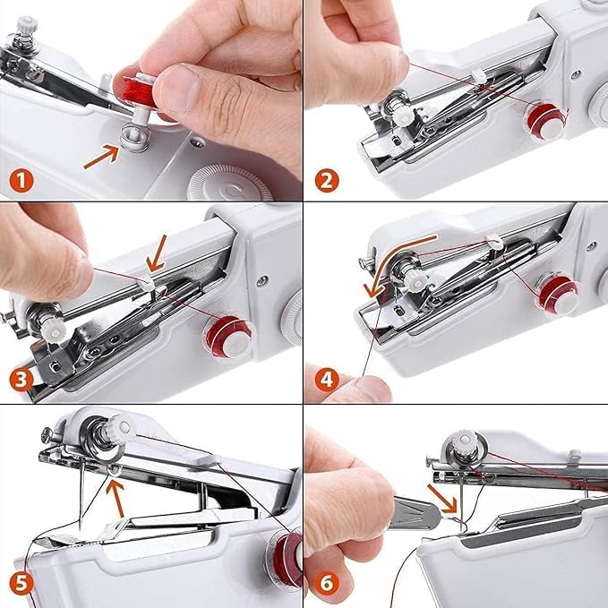 Handheld Sewing Machine, Quick Sew Mini Portable Electric Sewing Machine For Beginners Adults, Easy To Use Suitable for Sewing Clothes, Family Travel, DIY