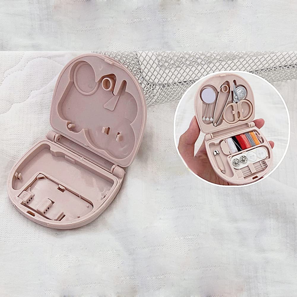 Mini Travel Sew Kit Beginner Mini Sewing Box Pocket Folding Sewing Kit, with Sewing Needle, Thread, Cutton, Pin, Scissors, Clip, Needle Threader - 1 Pc