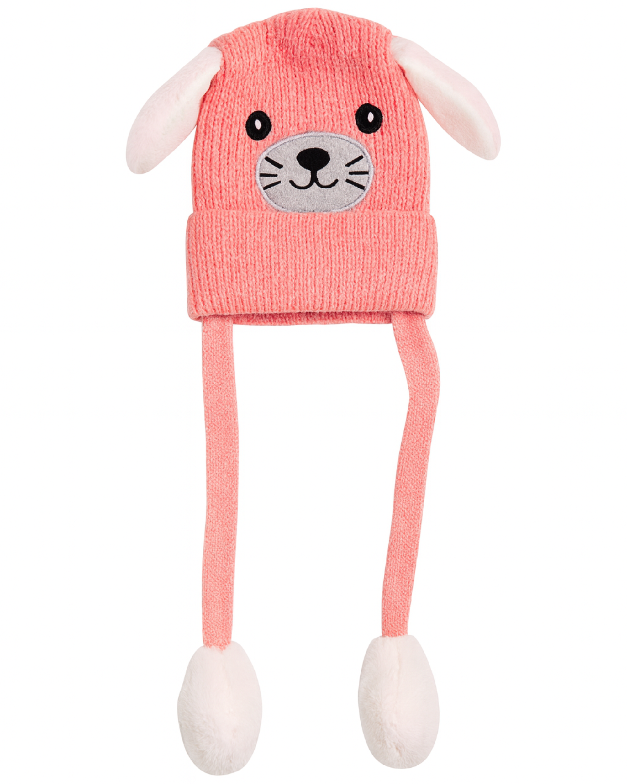 Zibell Kids Winter Animal Ear Knit Hat – Warm Cartoon Pom Pom Beanie for Boys & Girls